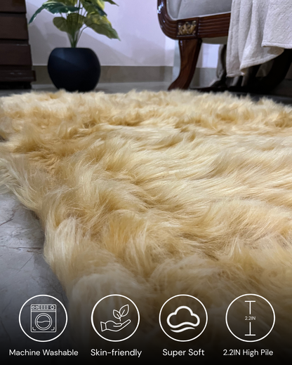 Large Fluffy Faux Rug