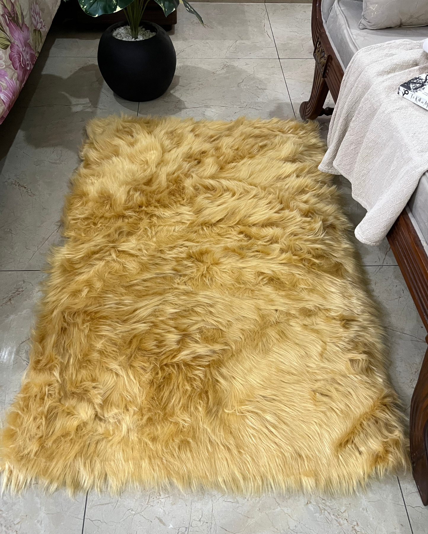 Large Fluffy Faux Rug