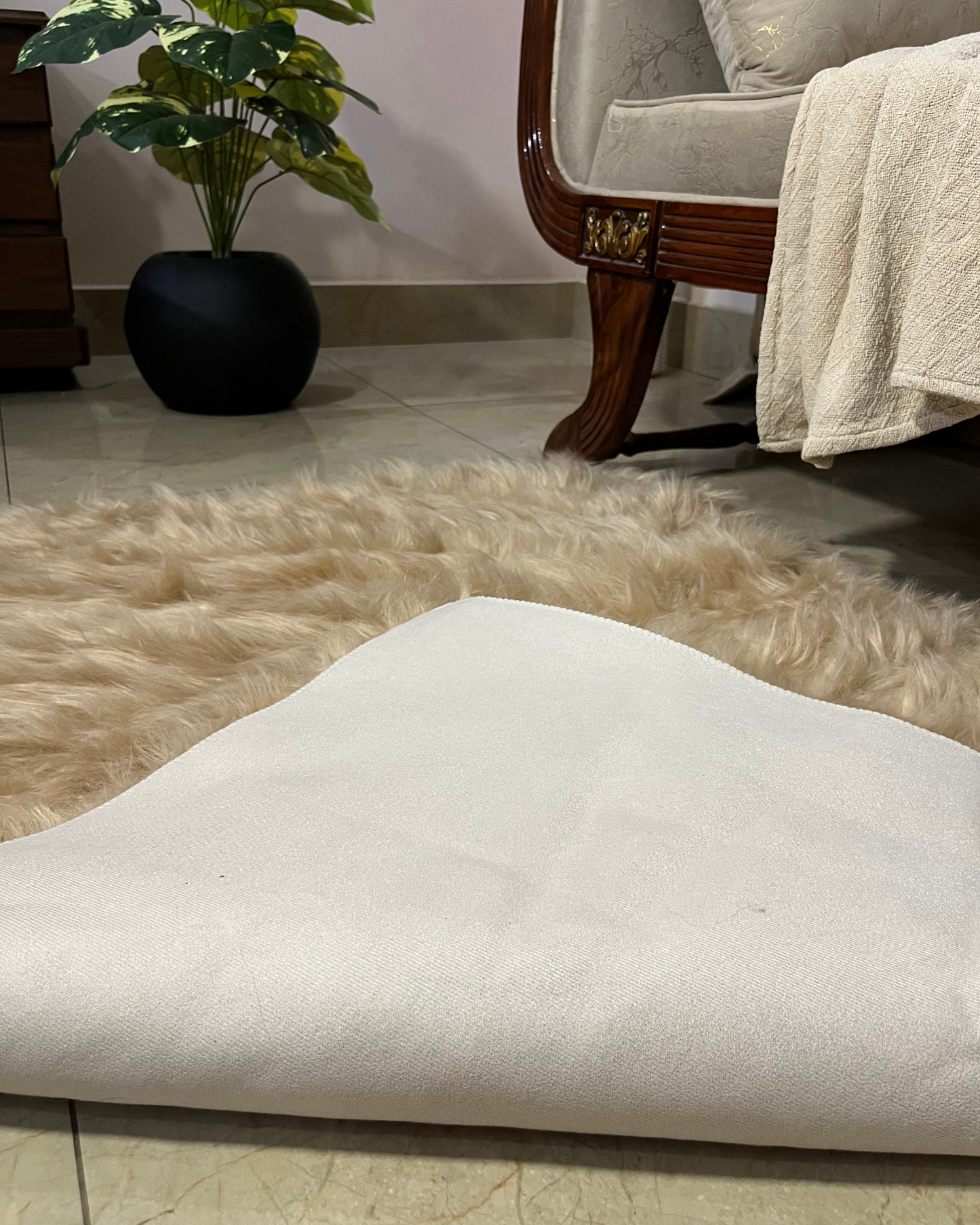 Large Fluffy Faux Rug