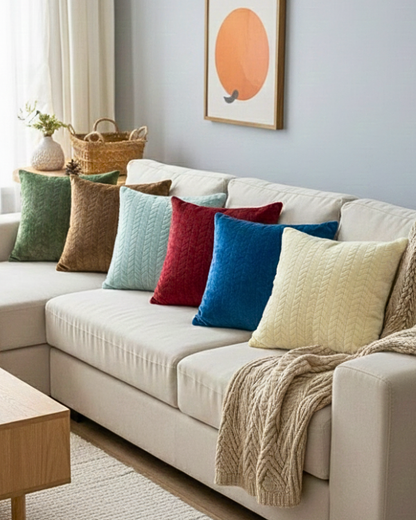 Zigzag Fur Cushion Cover