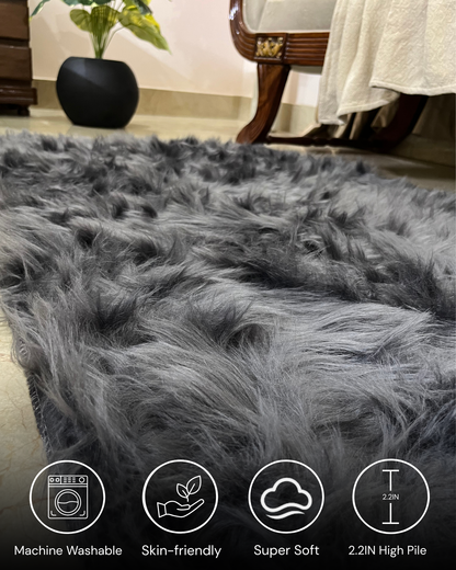 Large Fluffy Faux Rug