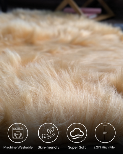 Fluffy Heart Fur Rug