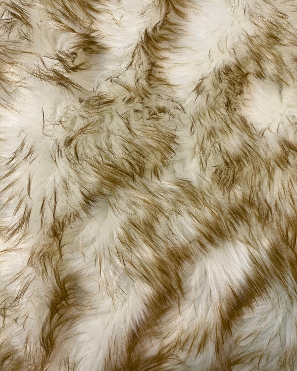 Brown&White Faux Sheepskin Mat