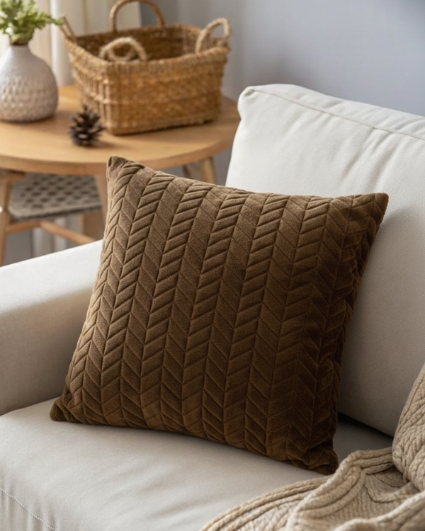 Zigzag Fur Cushion Cover