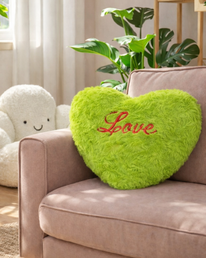Dreamy Heart Fur Cushion Cover