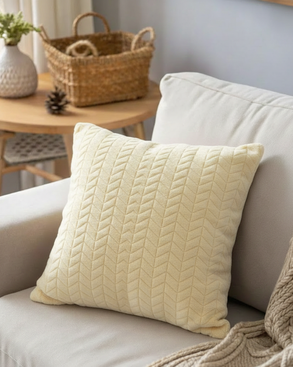 Zigzag Fur Cushion Cover